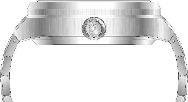 Rock Revival Wolf RRA.6525.BL - Steel Square Case Side Angle