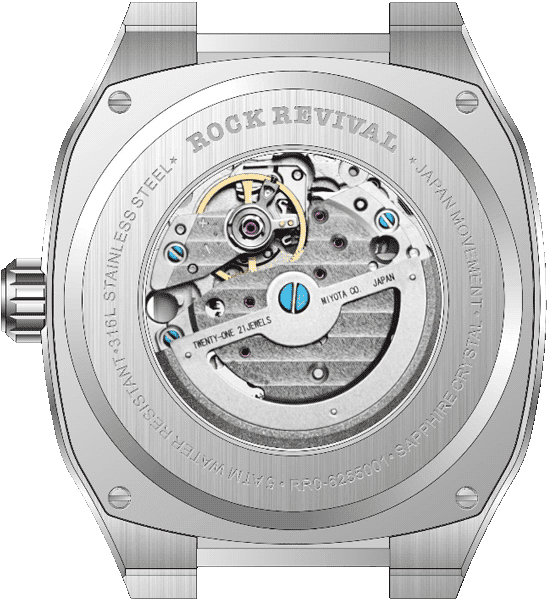 Rock Revival Wolf RRA.6525.G - Sapphire Crystal and Black Dial Detail