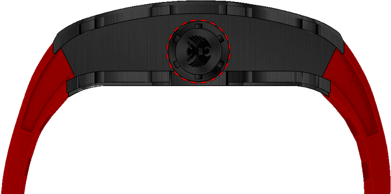Rock Revival Wolf RRA.8112.B.R - Black Tonneau Case Side Angle
