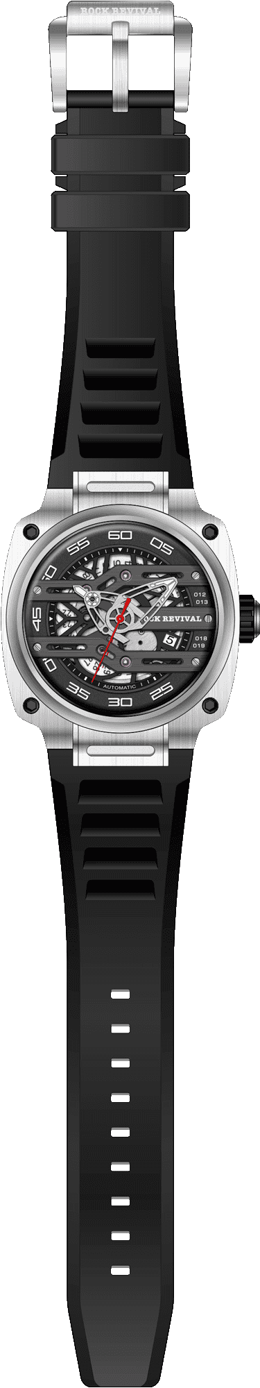 Rock Revival Macaw RRA.9037.B - Caseback and Strap View