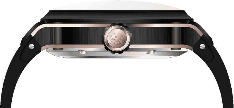 Rock Revival Macaw RRA.9037.RG.B - Rose Gold Square Case Side Angle