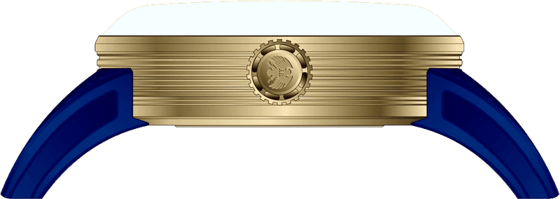 Rock Revival Hawk RRA.9041.YG.BL - Rose Gold Round Case Side Angle