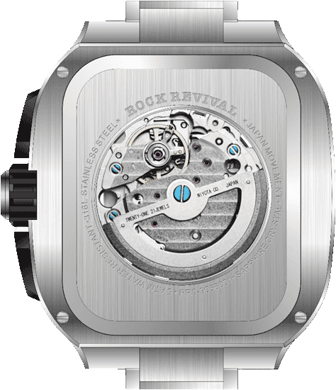 Rock Revival Wolf RRA.9056.BL - Sapphire Crystal and Blue Dial Detail