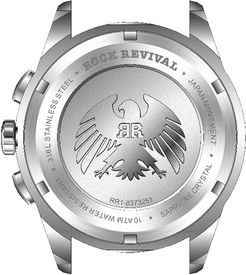 Rock Revival Kite RRQ-8373-6 - Sapphire Crystal and Blue and White Dial Detail