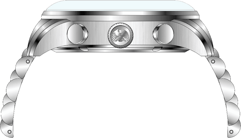 Rock Revival Oxford RRQ-8388-2 - Steel Round Case Side Angle