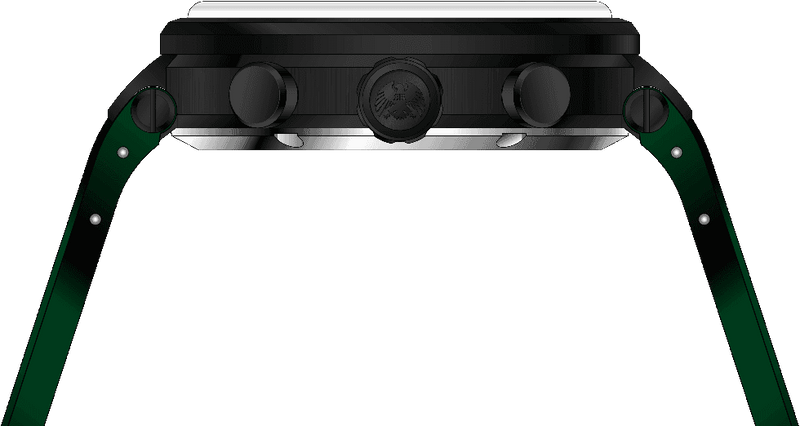 Rock Revival Macaw RRQ-8429-5 - Black Round Case Side Angle