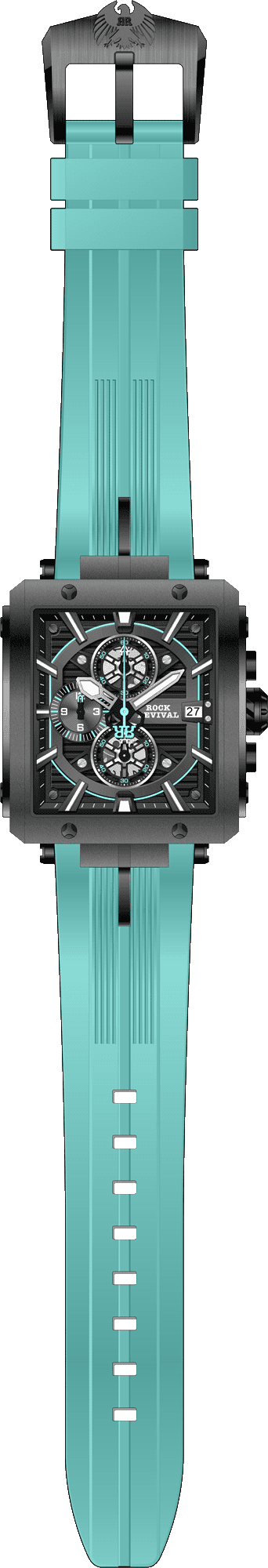 Rock Revival Macaw RRQ-9047-3 - Caseback and Strap View