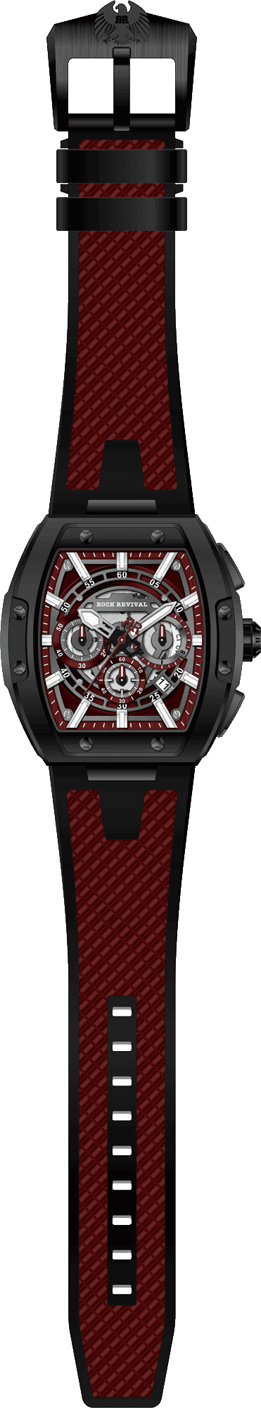 Rock Revival Wolf RRQ-9051-5 - Caseback and Strap View