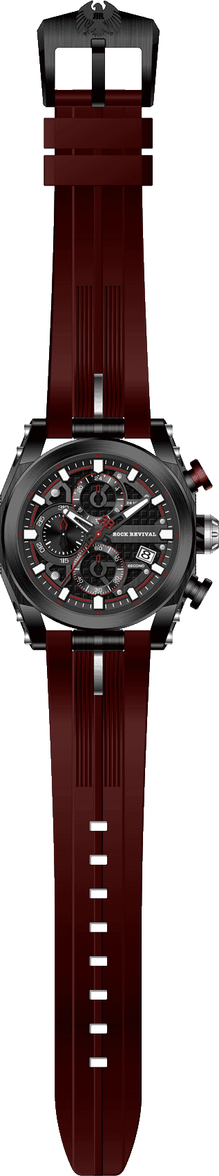 Rock Revival Kite RRQ-9052-3 - Caseback and Strap View