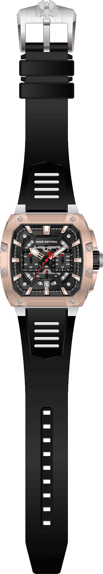 Rock Revival Wolf RRQ-9059-7 - Caseback and Strap View