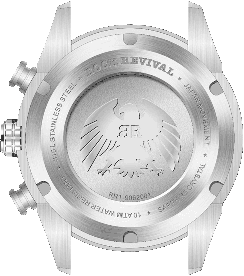 Rock Revival Kite RRQ-9062-2 - Sapphire Crystal and Red Dial Detail