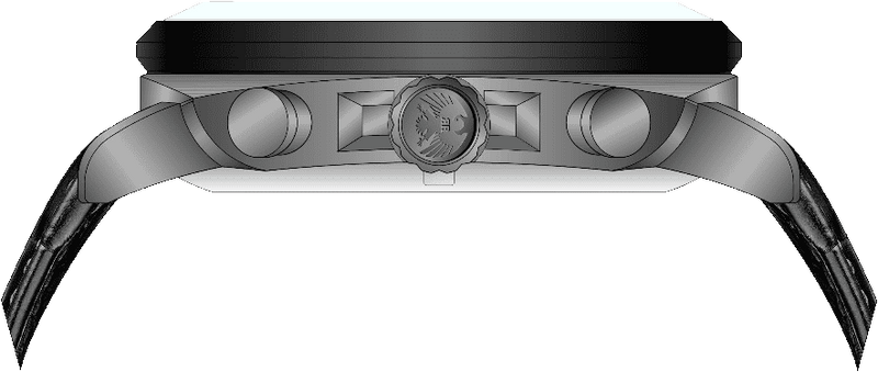 Rock Revival Kite RRQ-9067-8 - Black Tonneau Case Side Angle