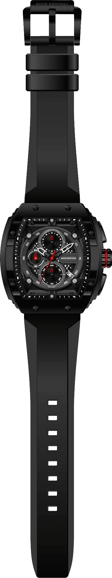 Rock Revival Macaw RRQ.6413.B.B - Caseback and Strap View