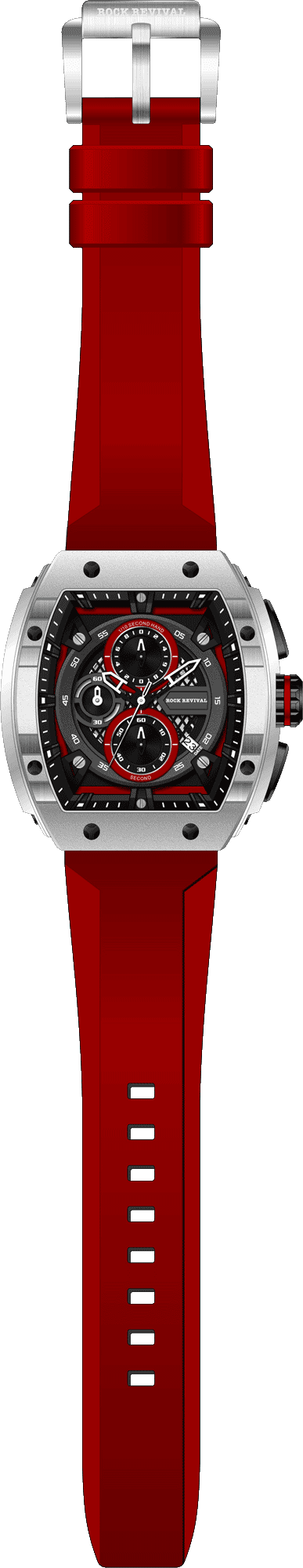 Rock Revival Macaw RRQ.6413.R - Caseback and Strap View