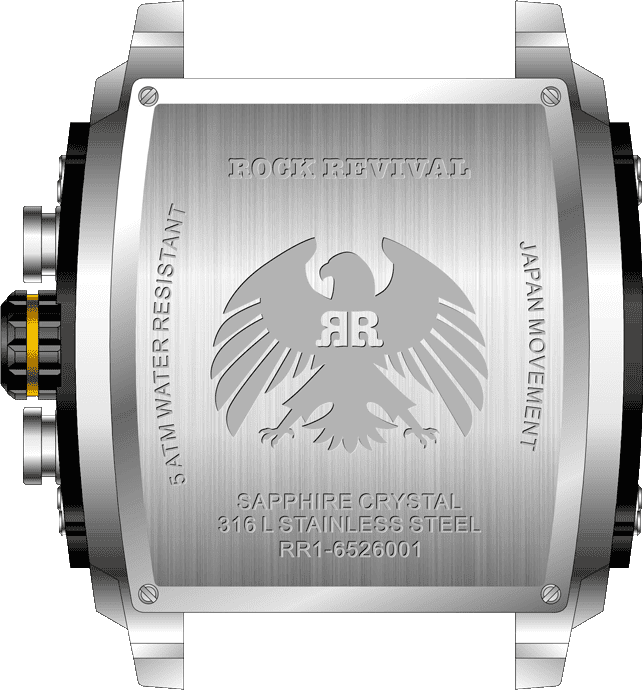 Rock Revival Macaw RRQ.6526.BL - Sapphire Crystal and Blue Dial Detail