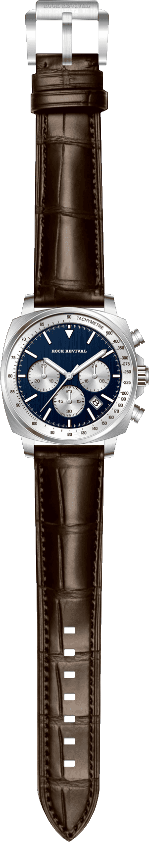 Rock Revival Kite RRQ.9012.BL - Caseback and Strap View