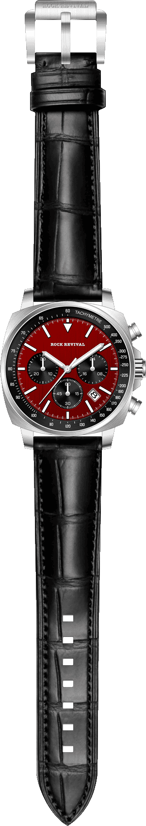 Rock Revival Kite RRQ.9012.R - Caseback and Strap View