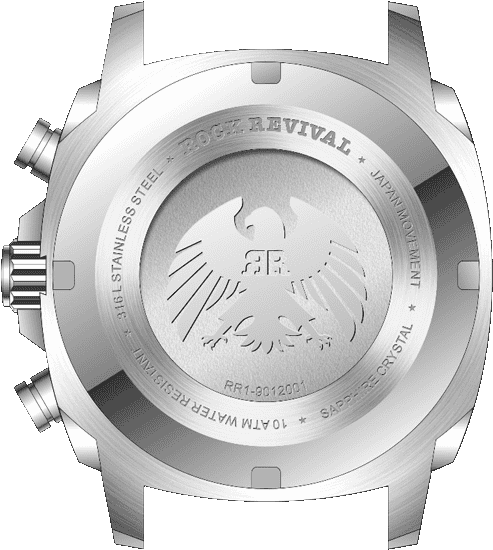 Rock Revival Kite RRQ.9012.S - Sapphire Crystal and Grey Dial Detail