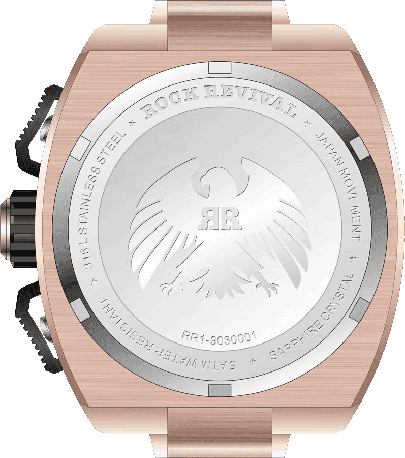 Rock Revival Kite RRQ.9030.RG.BL - Sapphire Crystal and Blue Dial Detail
